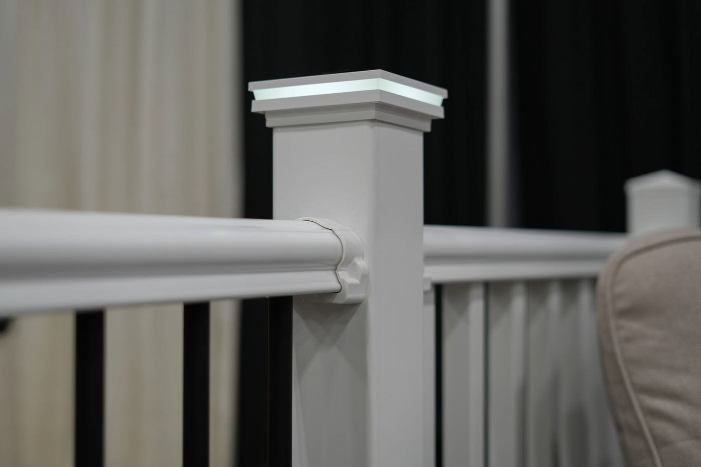 4 inch by 4 inch ornamental solar post cap, white