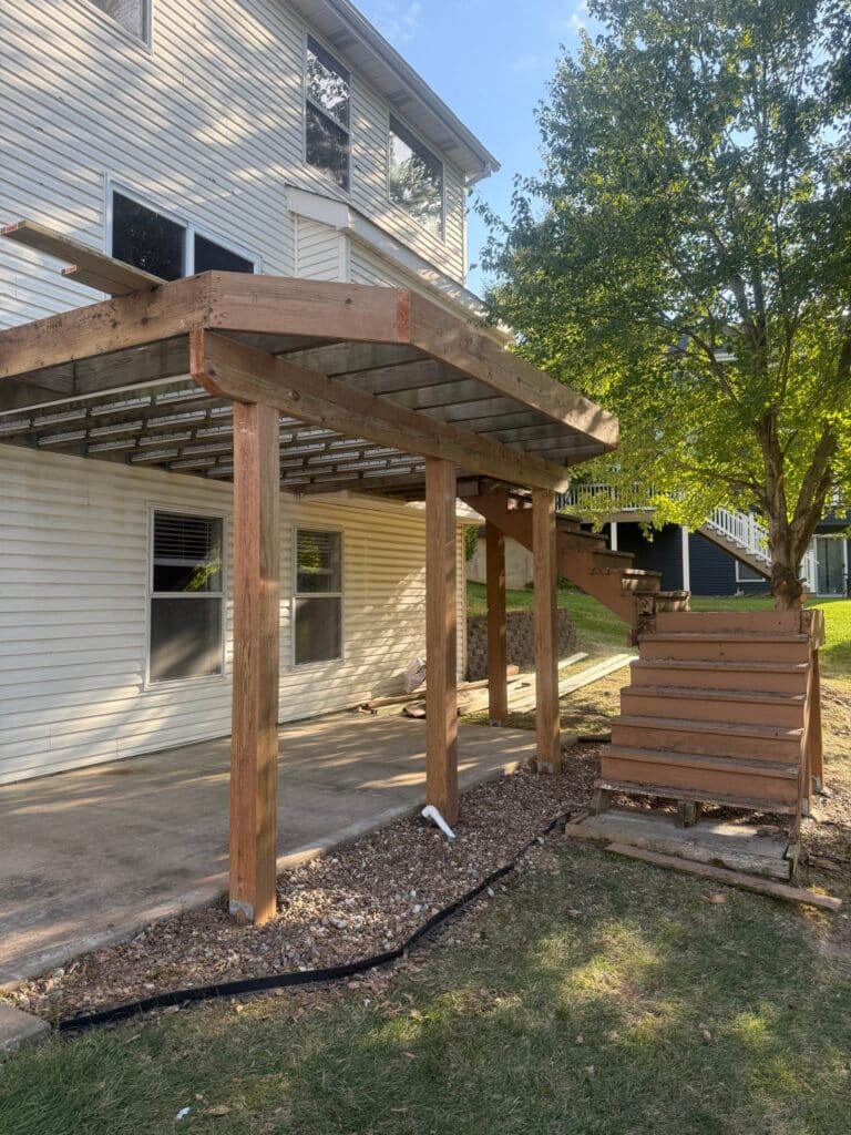 Worn deck before a Maniaci deck revamp, St. Louis