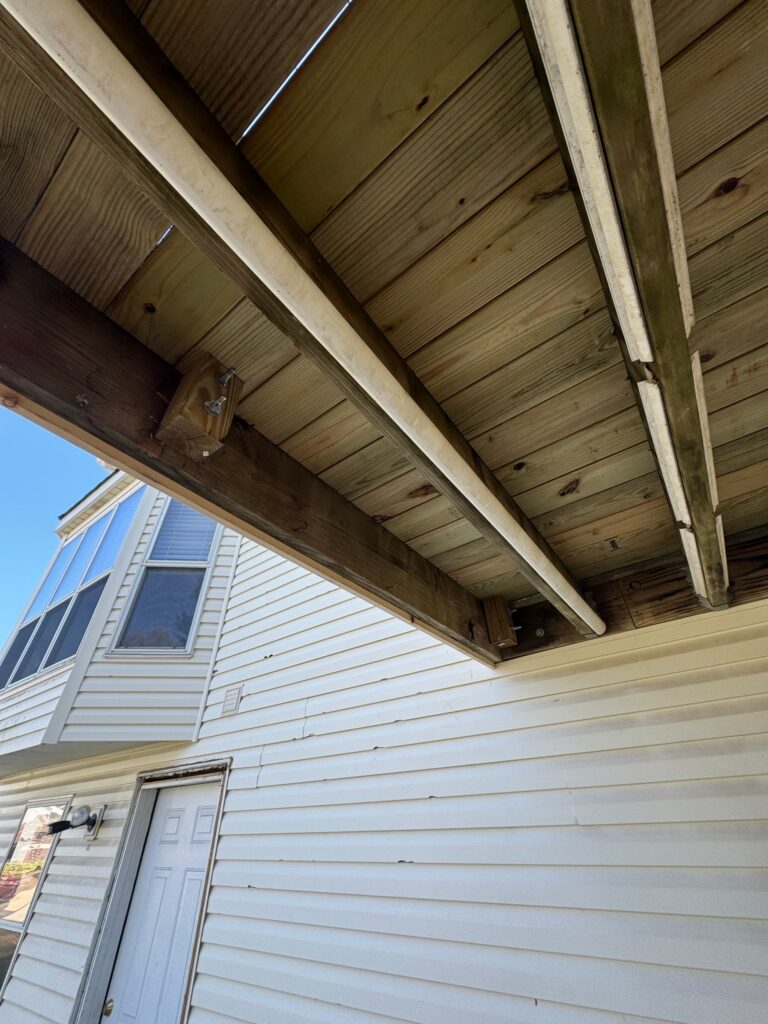 New wood balusters on a revamped deck