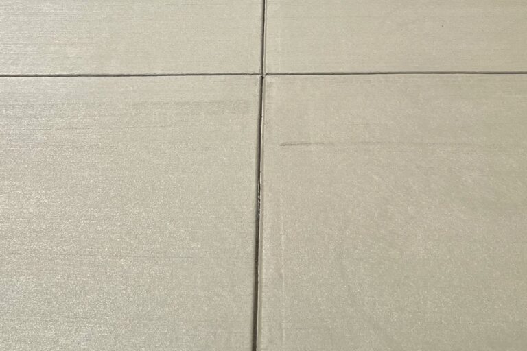 Broom finish concrete patio