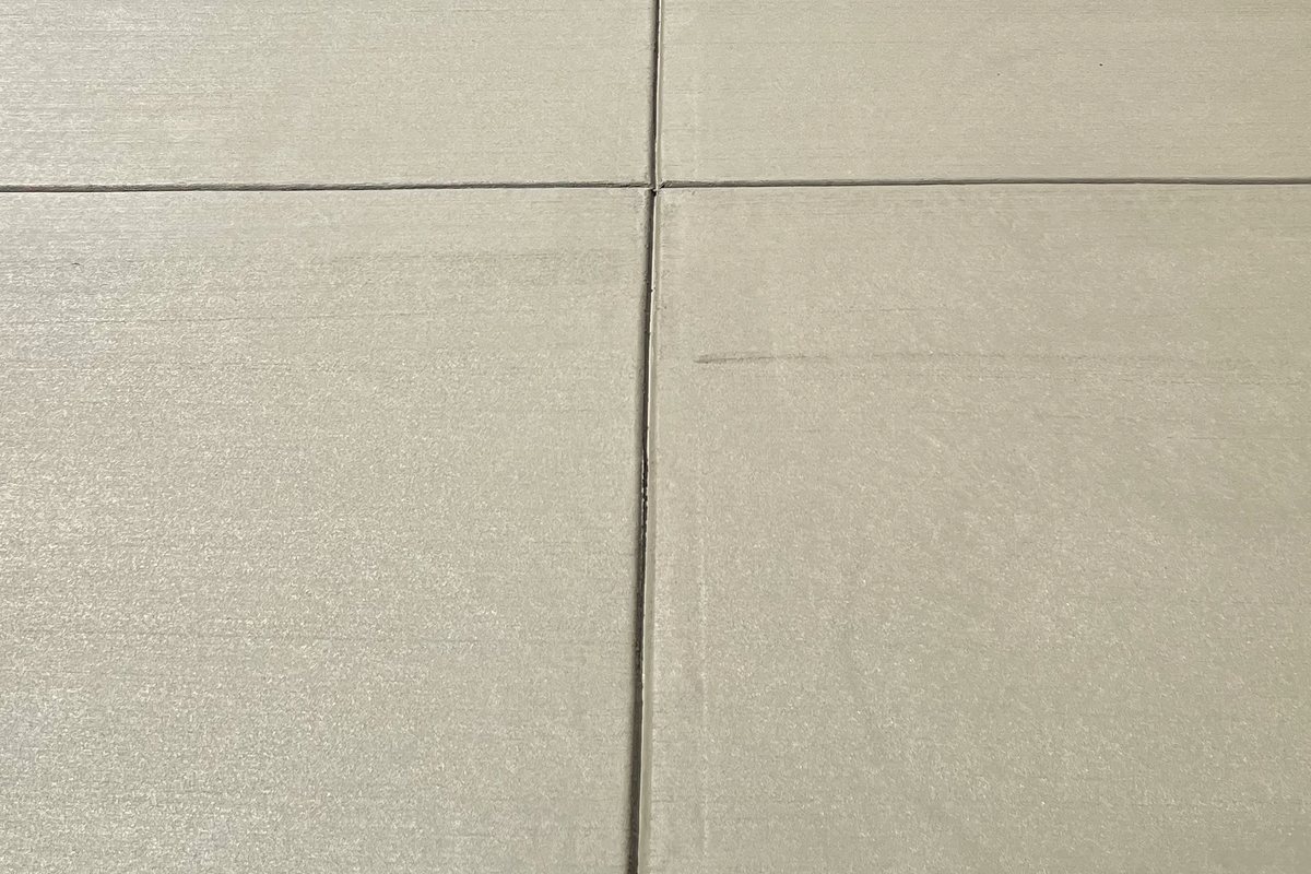 Broom finish concrete patio