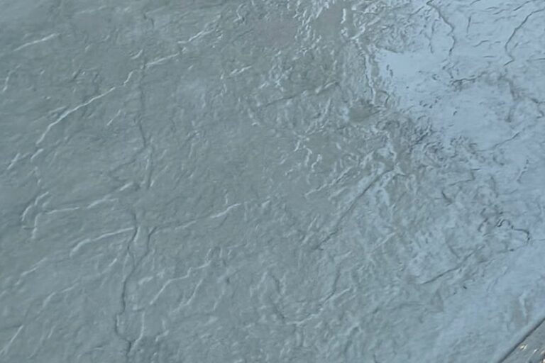 Stamped and stained concrete patio